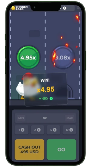Playing Chicken Road game on smartphone in Pakistan
